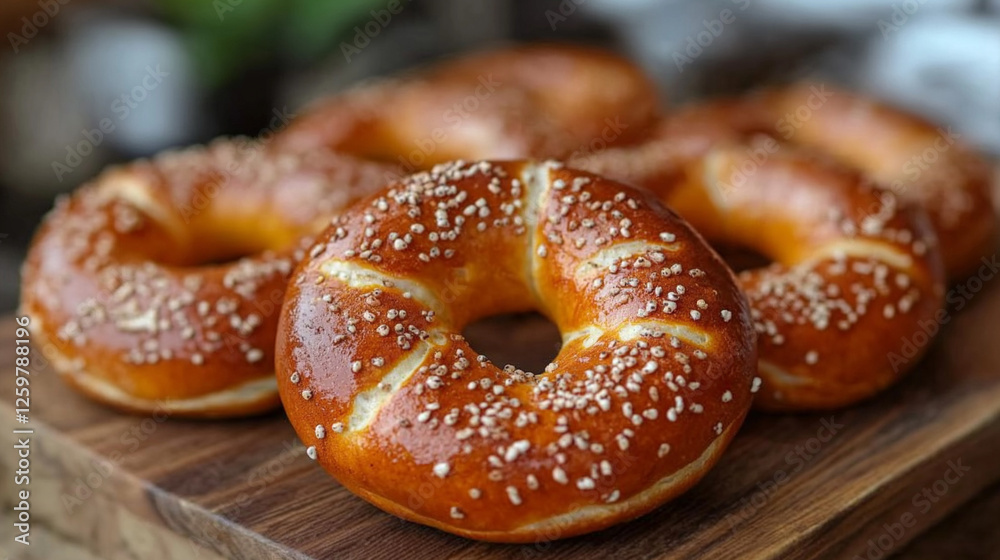 Savoring the warm, buttery goodness of freshly baked pretzels at a cozy bakery on a sunny afternoon Savoring the warm, buttery goodness of freshly baked pretzels at a cozy bakery on a sunny afternoon