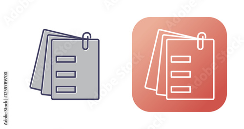 Attached Documents Vector Icon