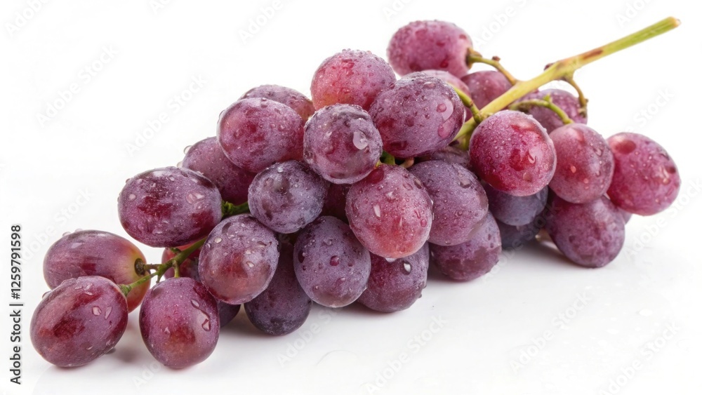 red grapes on a white background red grapes on a white background