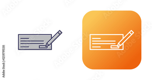 Write Cheque Vector Icon