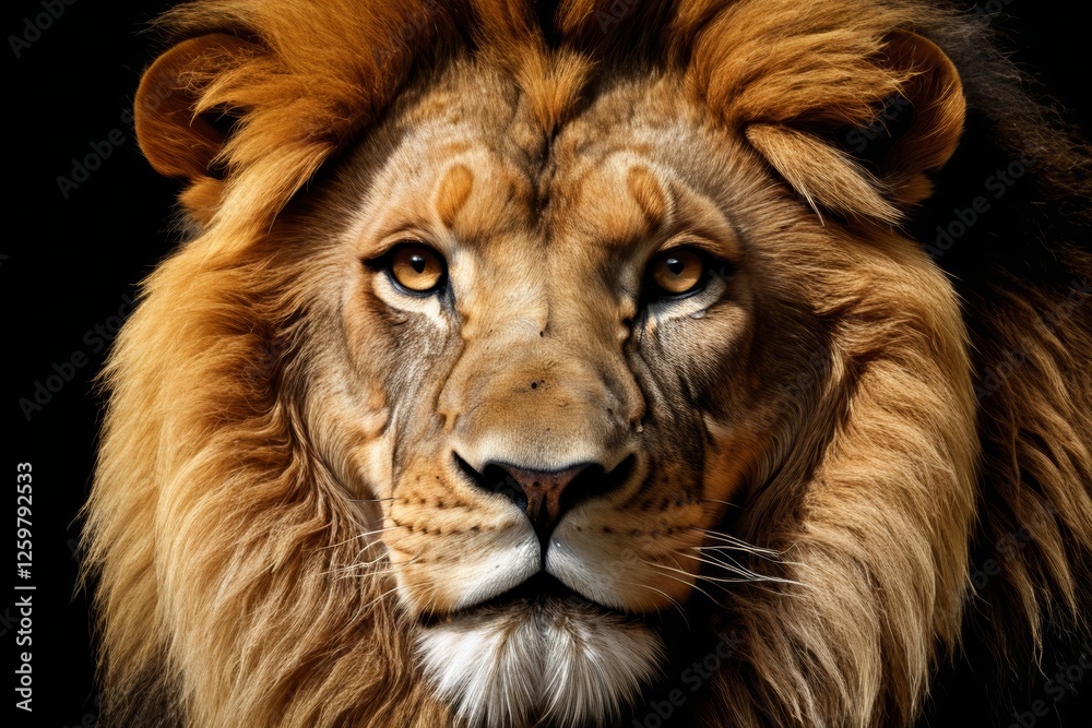 araffe lion with a black background and a black background araffe lion with a black background and a black background