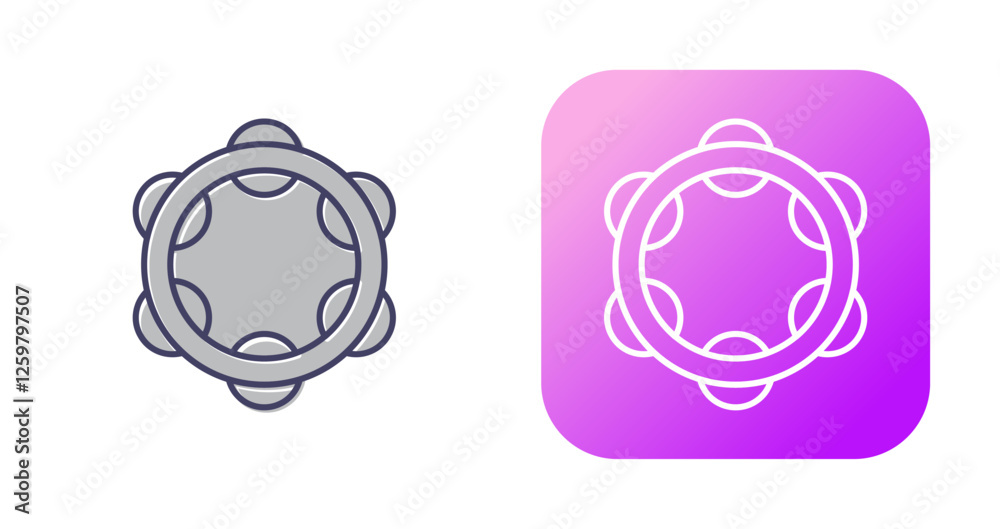 Tambourine Vector Icon Tambourine Vector Icon