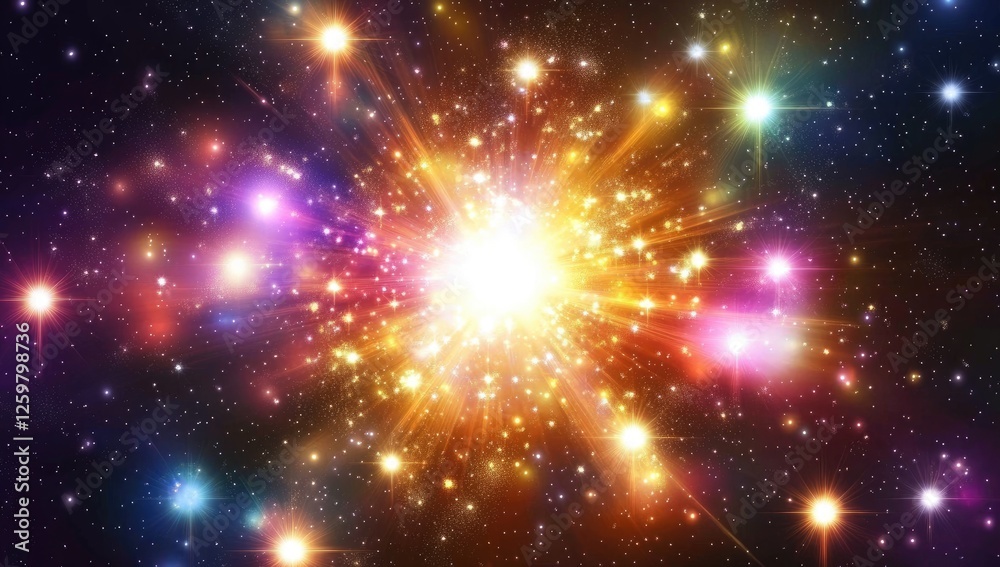 Fototapeta premium Cosmic Explosion in Deep Space