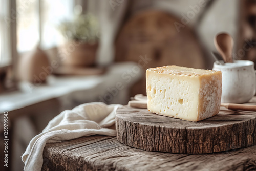 butter on wooden cutboard photo