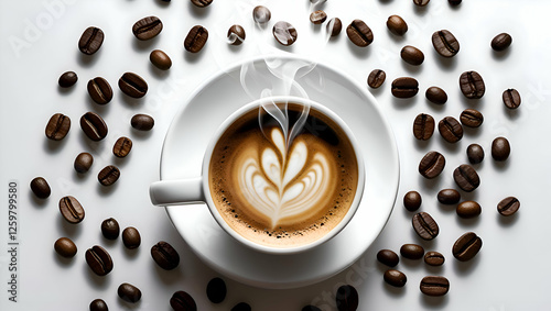 Hot Aromatic Coffee Cup – Fresh Espresso, Latte, and Mocha Beverage







