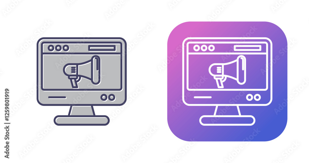 Online Marketing Vector Icon Online Marketing Vector Icon