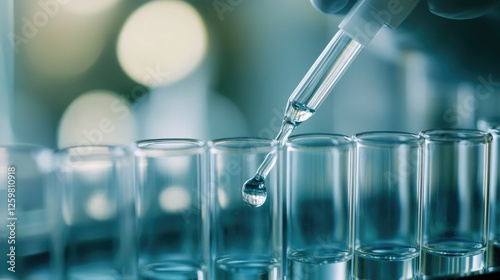 Dropping Liquid into Test Tubes in a Laboratory