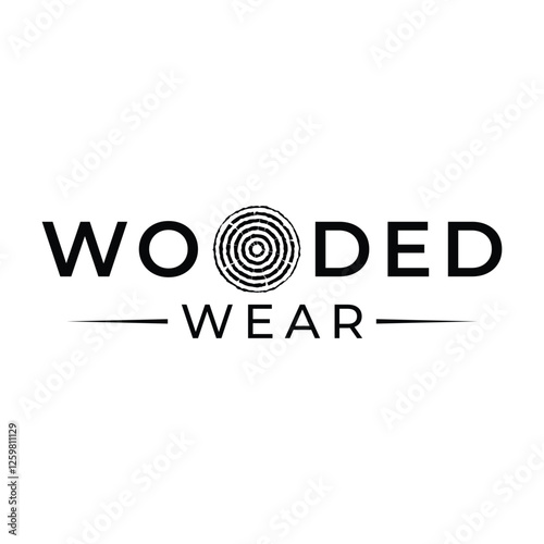 Wooded Wear Logo Design. Carpentry, wood logo vector illustration