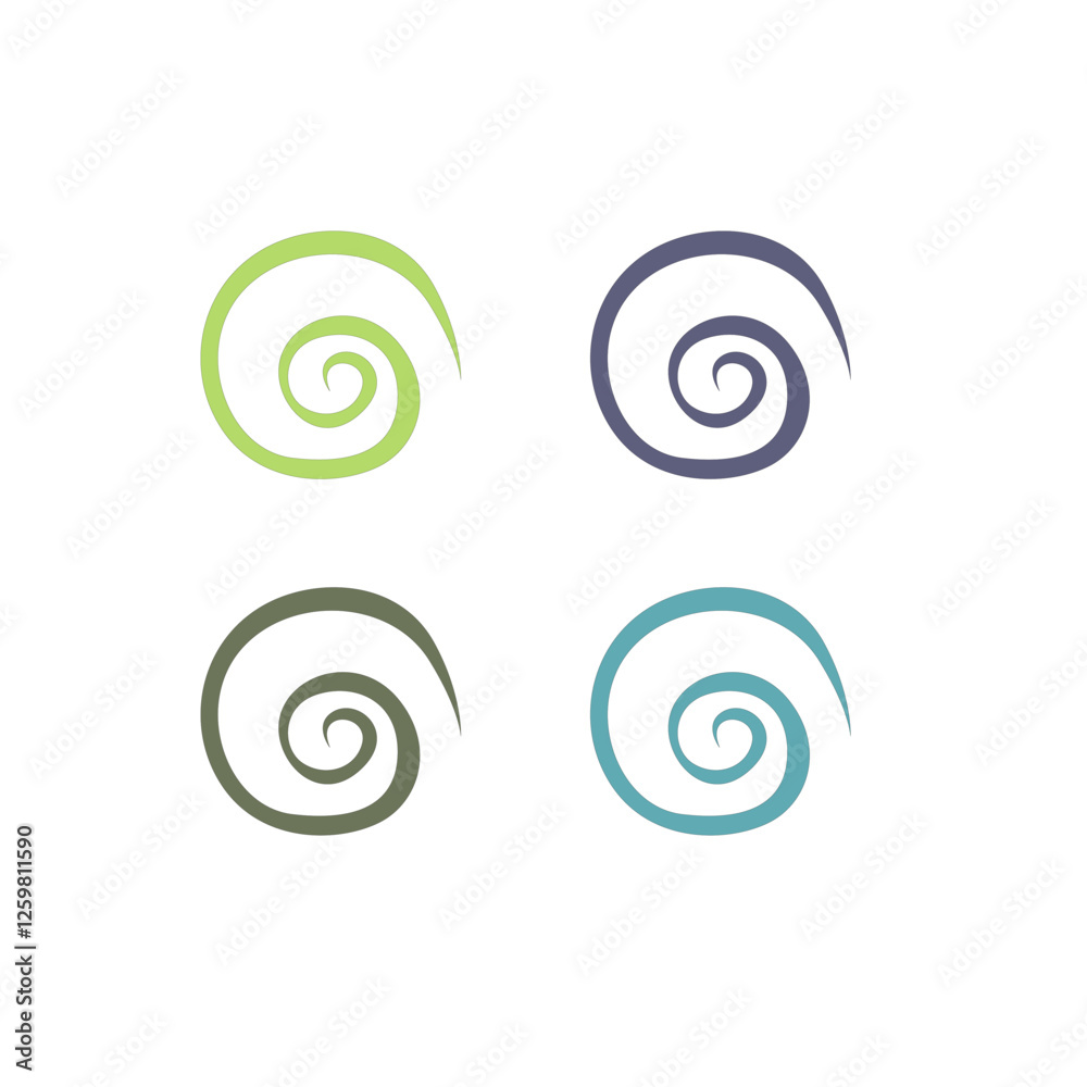 GREEN SPIRAL NATURAL PRODUCT SIGN SYMBOL LOGO VECTOR GREEN SPIRAL NATURAL PRODUCT SIGN SYMBOL LOGO VECTOR