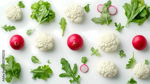 Wallpaper Mural Illustration of fresh groceries for culinary projects, featuring vegetables, fruits, and organic ingredients in a vibrant hand-drawn style, book illustration style Torontodigital.ca