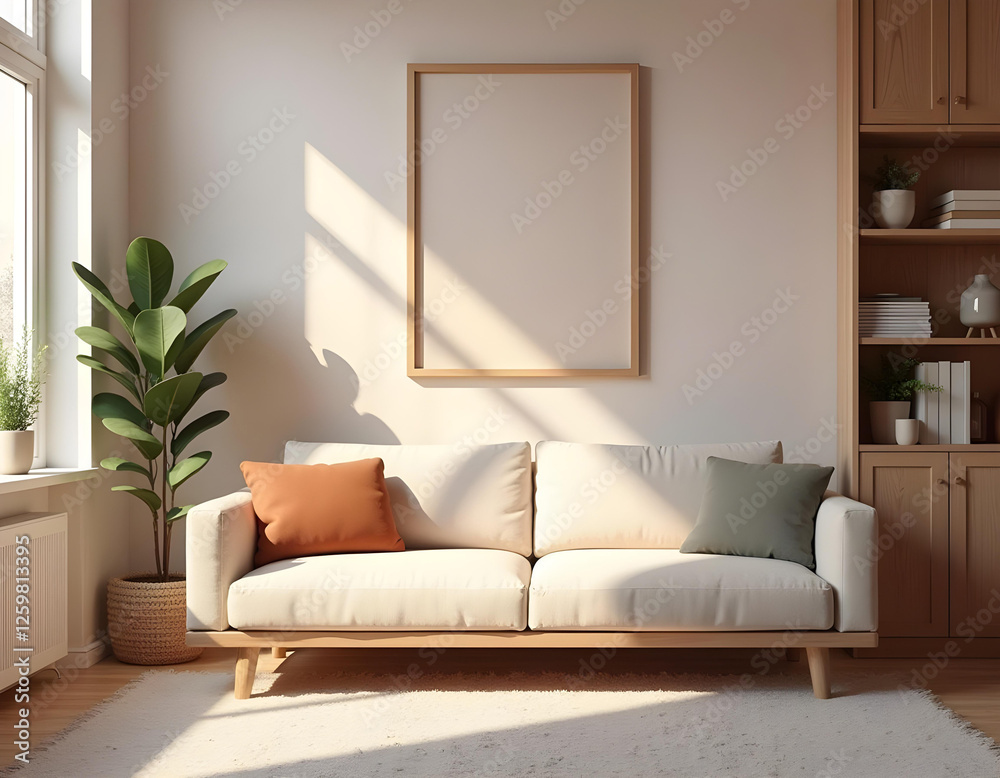 Fototapeta premium modern living room with sofa