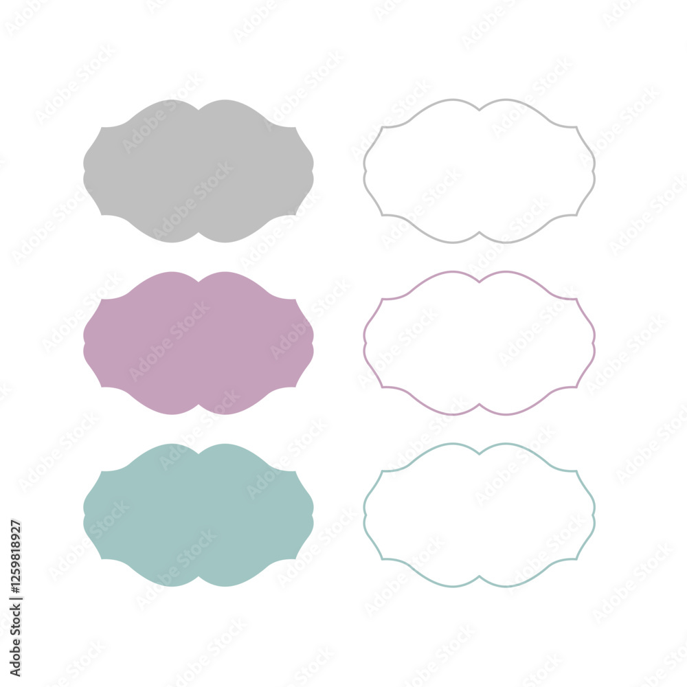 Fototapeta premium Simple Paper Tags Product Labels Collection 