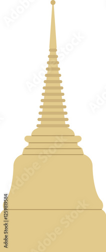 Minimalist Stupa Illustration