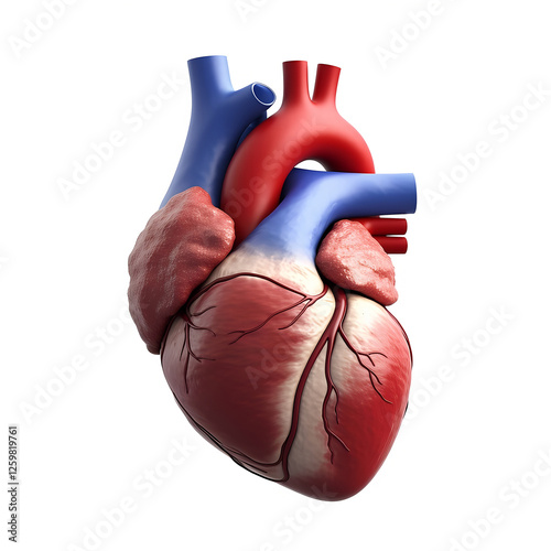 Medical heart illustration isolated on white background