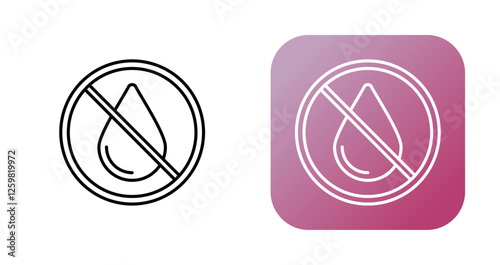 No Water Vector Icon