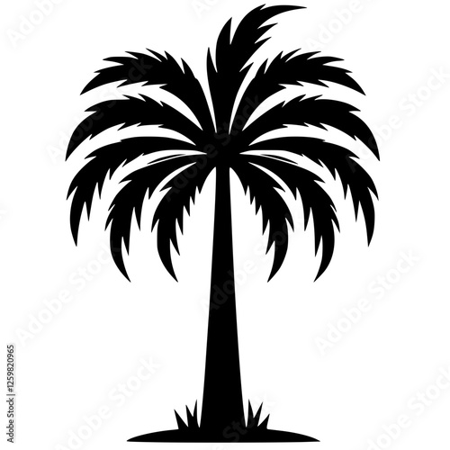 Date palm tree silhouette