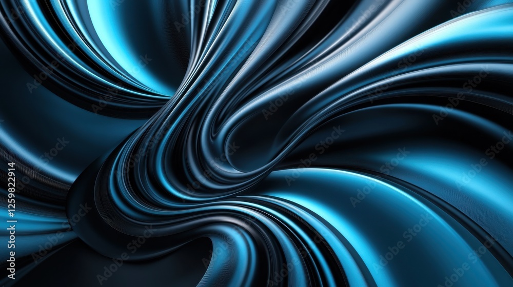 Obraz premium Blue Background with Swirling Lines for Design Banner Template, Featuring Minimalist Wallpaper with Copy Space on Blue Background