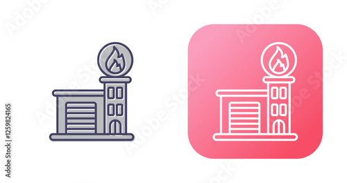 Fire Station Vector Icon