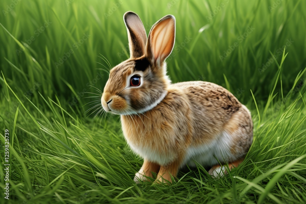 there is a rabbit that is sitting in the grass there is a rabbit that is sitting in the grass