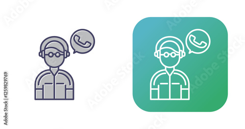 Contact Us Vector Icon