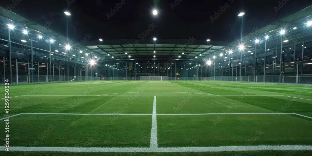 Fototapeta premium Night Indoor Soccer Stadium
