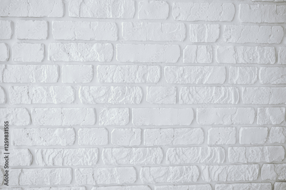 Fototapeta premium Textured white brick wall suitable for modern interior design projects
