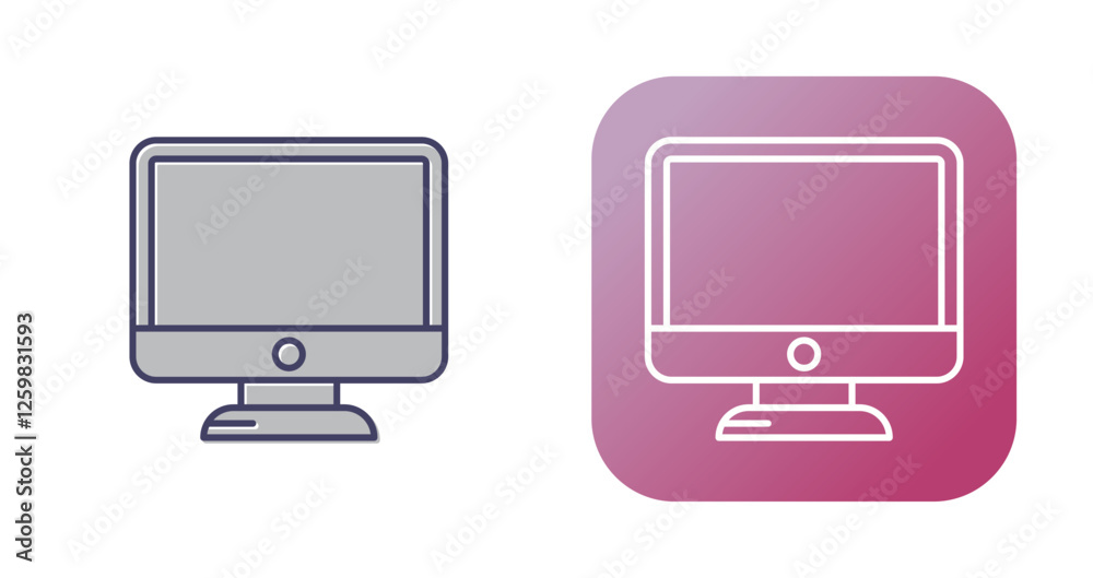 Monitor Vector Icon Monitor Vector Icon