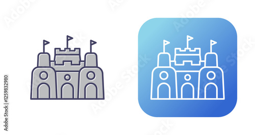 Sand Castle Vector Icon