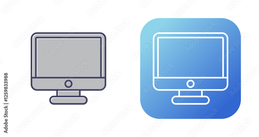 Monitor Vector Icon Monitor Vector Icon