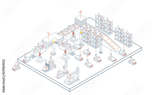 Smart warehouse automation systems utilize AGVs and AMRs for efficient material handling and comprehensive cargo management operations.