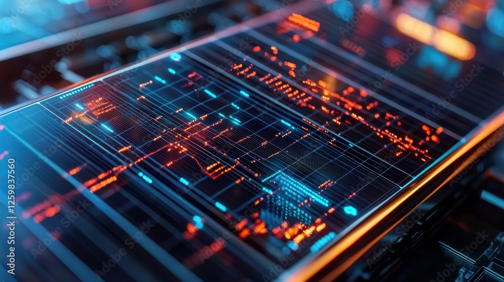Futuristic Digital Interface with Abstract Circuit Board Technology Visualization Futuristic Digital Interface with Abstract Circuit Board Technology Visualization