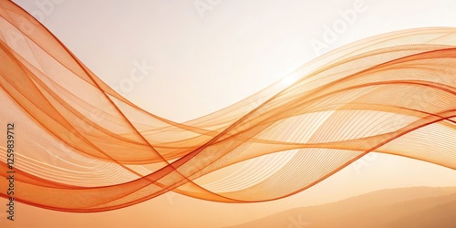 Soft Orange Lines Abstract Background - Vibrant Modern Design, Warm Color Palette, Digital Art, Creative Texture, Fluid Shapes, HD Quality, Perfect for Websites, Banners, and More