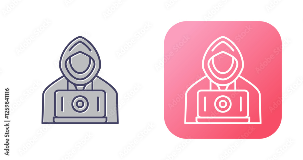 Fototapeta premium Hacker Vector Icon