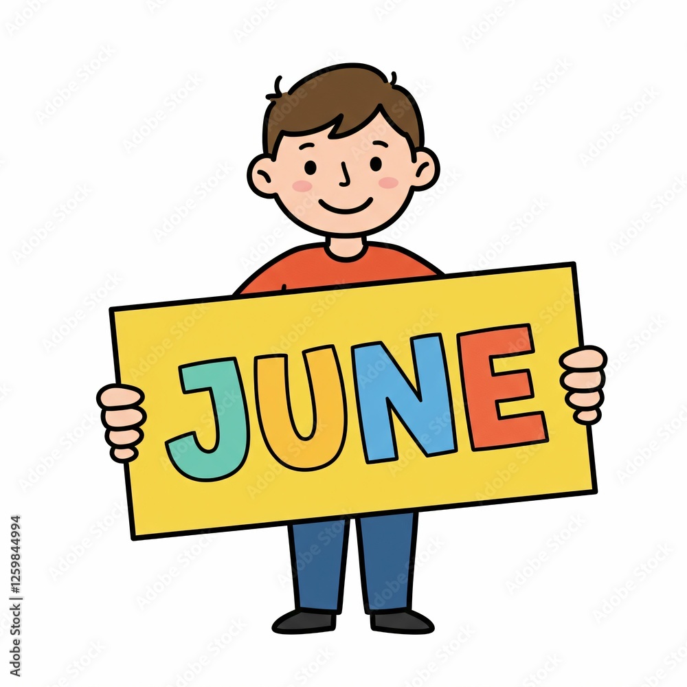 Person holding a board with month named Person holding a board with month named