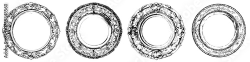 Vintage ornate frames showcasing intricate designs perfect for artistic displays or decoration