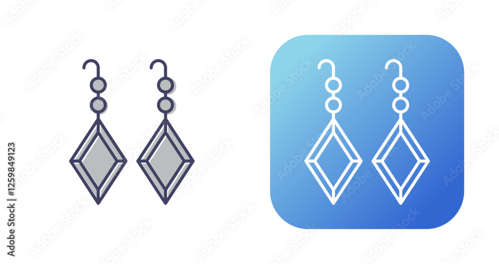 Earrings Vector Icon Earrings Vector Icon