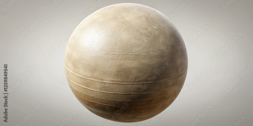 A Pale Beige Ovoid Sphere with Subtle Horizontal Lines, Exhibiting a Textured Surface Reminiscent of Aged Pottery or Stone A Pale Beige Ovoid Sphere with Subtle Horizontal Lines, Exhibiting a Textured Surface Reminiscent of Aged Pottery or Stone