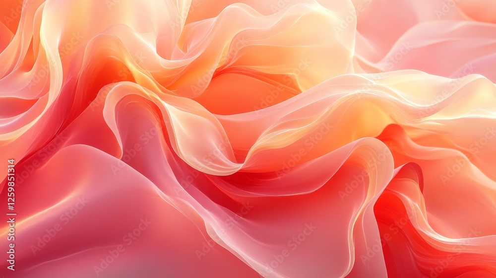 Obraz premium Vibrant coral abstract background with vivid tones and bold shapes. Emphasizing energy and vitality. Ideal for lively and contemporary designs.