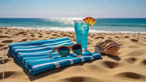 sun glasses on the beach