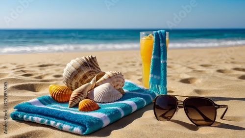 sunglasses on a beach