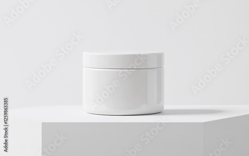 Wallpaper Mural A white jar sits on a white surface Torontodigital.ca