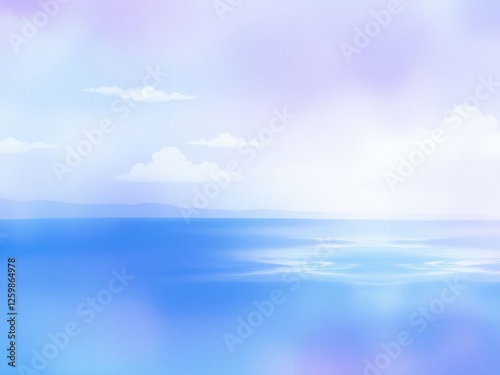 Wallpaper Mural Serene Seascape with Pastel Sky Torontodigital.ca