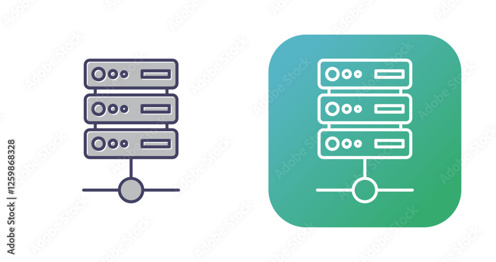 Data Center Vector Icon Data Center Vector Icon