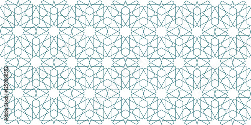 Seamless Islamic Geometric Pattern Traditional, Elegant, and Intricate Design for Backgrounds, Textiles, and Digital Art