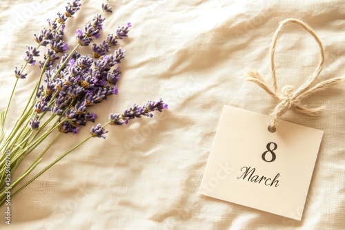 A beautiful lavender display serves as a reminder to celebrate International Women's Day on March 8th