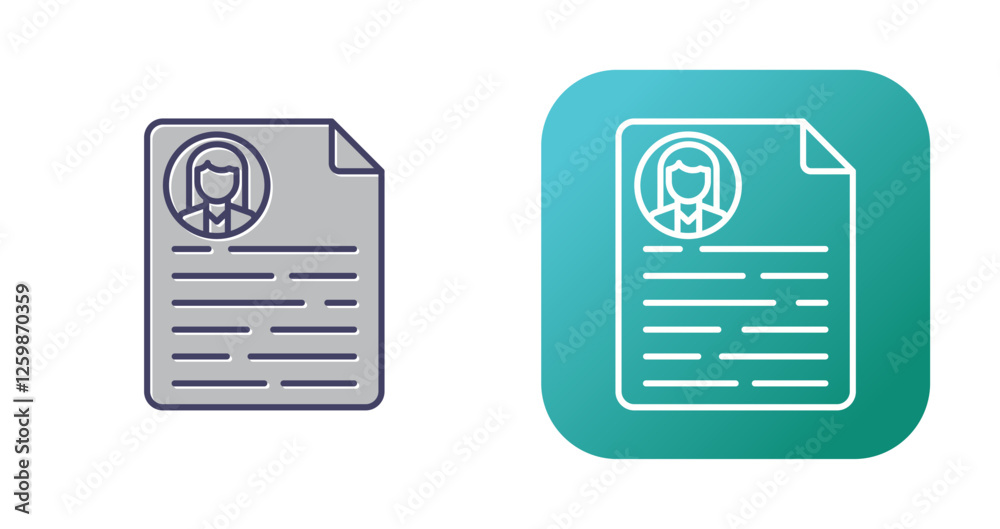 CV Vector Icon CV Vector Icon