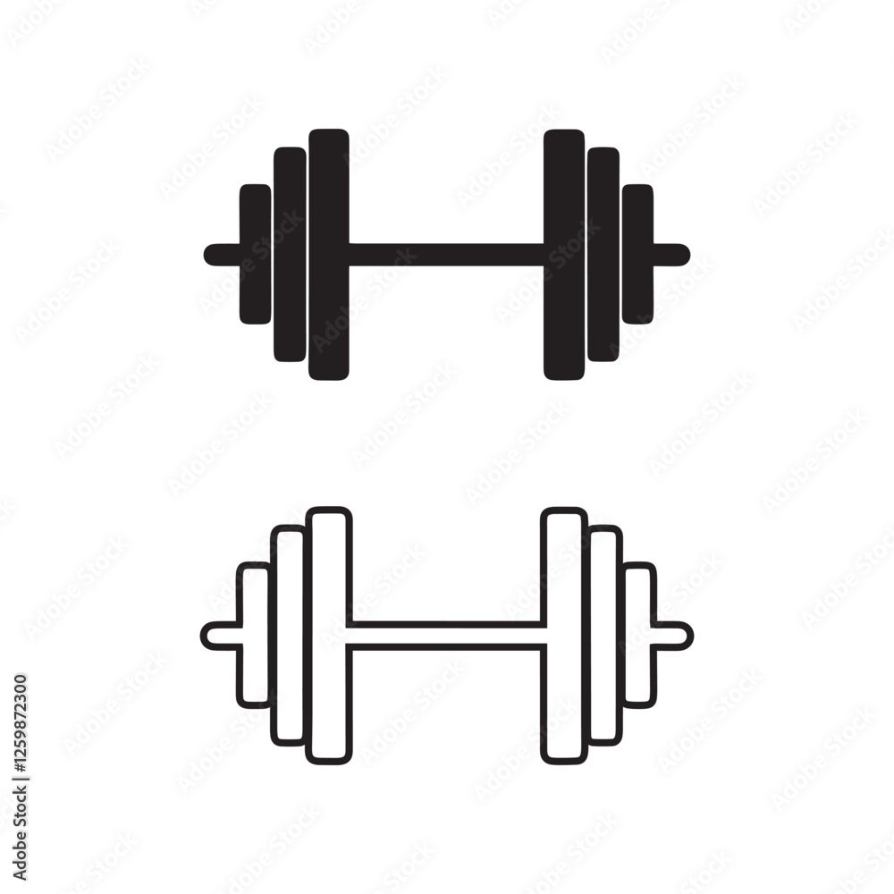 dumbbell on white background dumbbell on white background