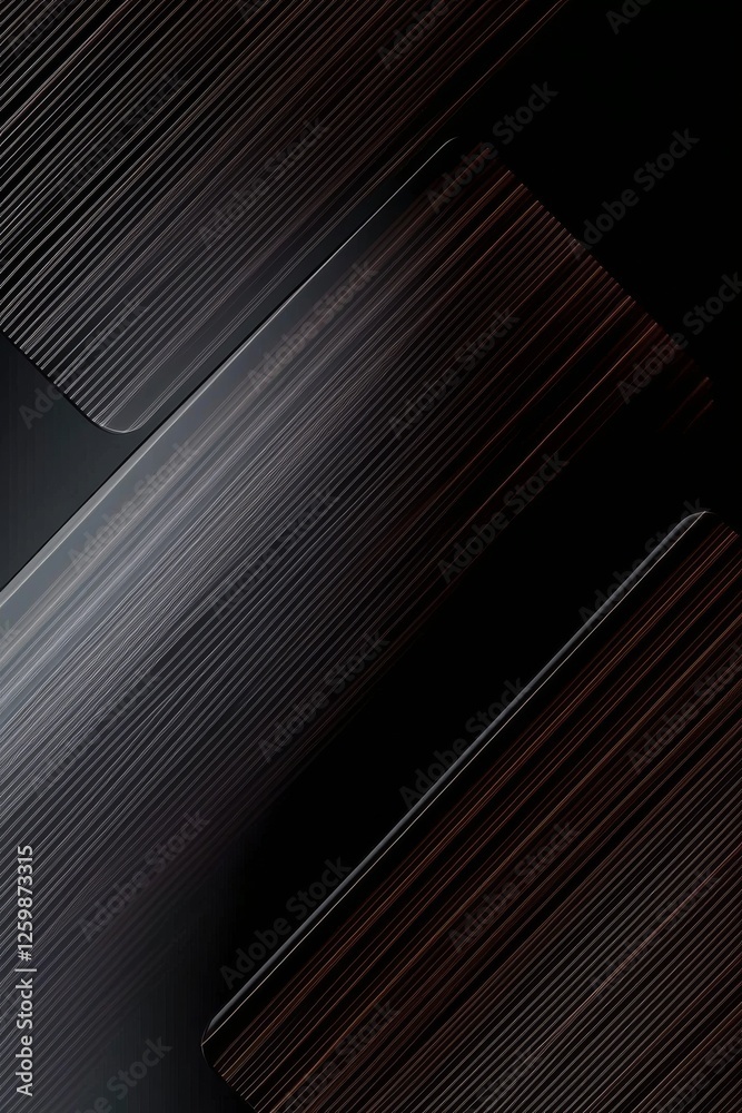 Obraz premium A close-up view of dark, textured surfaces, highlighting the interplay of light and shadow on varying patterns.