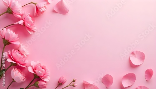 A pink International Women's Day background with copy space