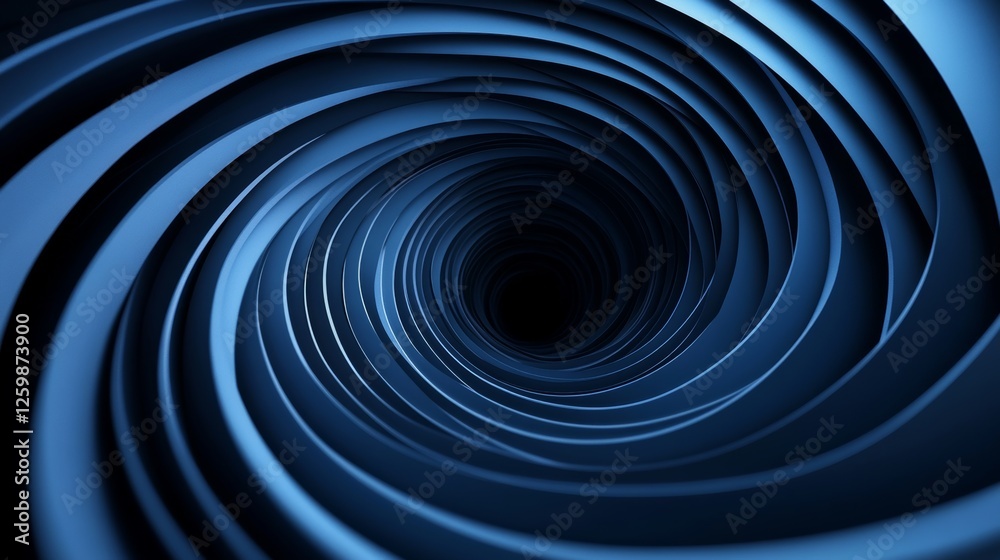 Minimalist abstract wallpaper featuring a spiral pattern on a Blue background. Banner template with white space for text, ideal for modern and professional design purposes. Minimalist abstract wallpaper featuring a spiral pattern on a Blue background. Banner template with white space for text, ideal for modern and professional design purposes.